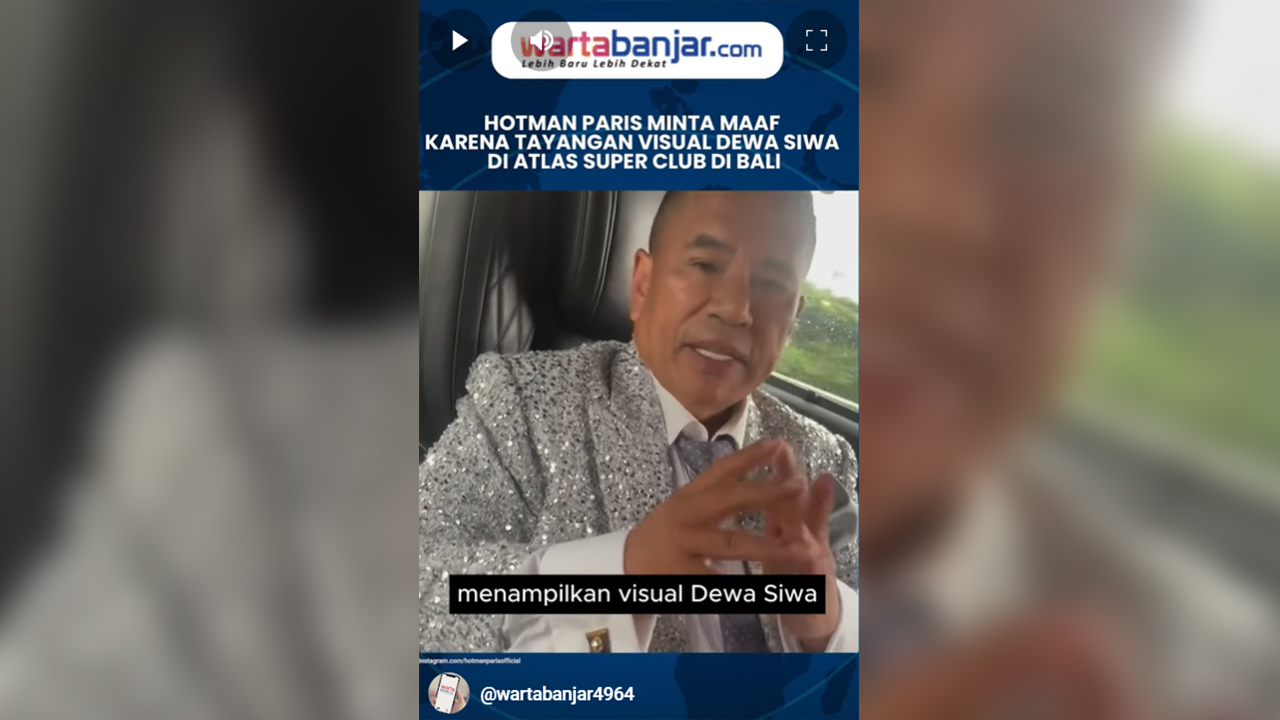 Hotman Paris Minta Maaf Karena Tayangan Visual Dewa Siwa di Atlas Super Club di Bali