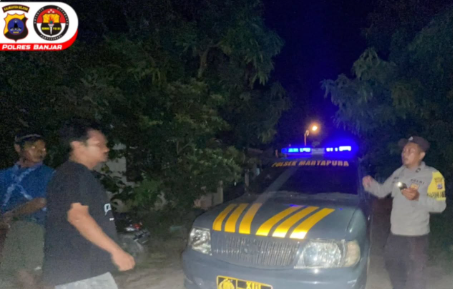 Jajaran Polres Banjar melakukan patroli mencegah aksi tawuran dan balapan liar di wilayah hukumnya. (wartabanjar.om - Ist. Humas)