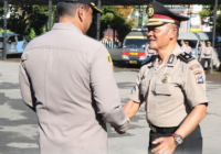 Kapolres Tanah Laut Pimpin Upacara Kenaikan Pangkat Kabag Log