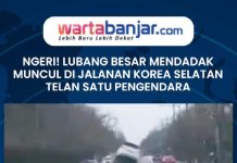 VIDEO - Ngeri! Lubang Besar Mendadak Muncul di Jalanan Korea Selatan Telan Satu Pengendara
