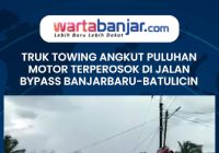 VIDEO - Truk Towing Angkut Puluhan Motor Terperosok di Jalan Bypass Banjarbaru-Batulicin