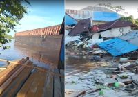Lagi! Tongkang Hajar Rumah Warga di Barito Kuala, 2 Hancur dan 1 Rusak Bagian Dapur