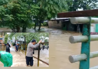 Penampakan Sungai Kemuning Banjarbaru Meluap Hingga Merendam Rumah Warga