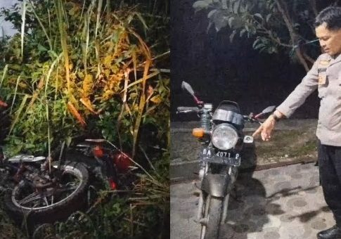 Geger, Motor Suzuki Thunder Tak Bertuan Ditemukan di Semak Jalan KH Abdul Chalid Kemuning Banjarbaru