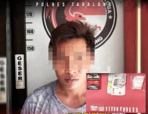 Pengedar sabu ditangkap Satresnarkoba Polres Tabalong. (wartabanjar.com - Ist. Humas)