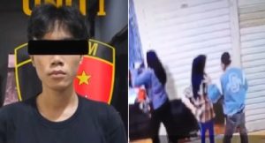 Penusukan mantan pacar di Thamrin City, Tanah Abang, Jakarta Pusat, terekam kamera CCTV. (wartabanjar.com - Ist. @inipolisi)
