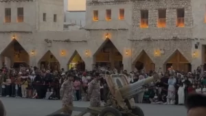 Tradisi membunyikan meriam waktu berbuka puasa di Qatar. (Ist. PCINU Qatar)