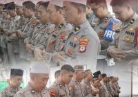 Solidaritas Polres Tanah Bumbu, Gelar Salat Gaib untuk 3 Personel Bhayangkara Polda Lampung