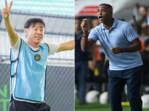 Shin Tae-yong dan Patrick Kluivert (Kolase wartabanjar.com - Dok. IG Pribadi)