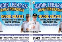 Bupati Barito Kuala Luncurkan Mudik Gratis via Jalur Sungai, Lihat Pengumumannya di Sini!