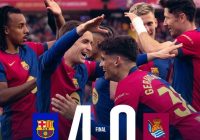 Barcelona Rebut Kembali Puncak Liga Spanyol: Dominasi 4-0 Lawan Real Sociedad, Atletico Madrid Hanya 21 Jam di Puncak