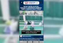 VIDEO - Detik-detik Plafon Masjid A-Madinah Ambruk Timpa Jemaah Saat Itikaf