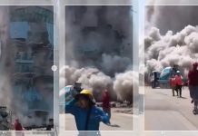 BREAKING NEWS - DETIK-DETIK Gedung Runtuh saat Gempa Dahsyat M 7,7 Guncang Myanmar, Pekerja Panik!