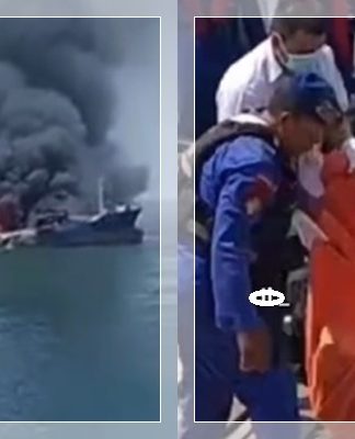 Ledakan Dahsyat di Perairan Paciran! Kapal Tanker dan Tug Boat Terbakar, Dua ABK Tewas