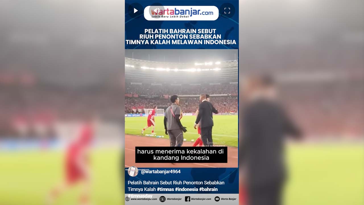 Pelatih Bahrain Sebut Riuh Penonton Sebabkan Timnya Kalah Melawan Indonesia