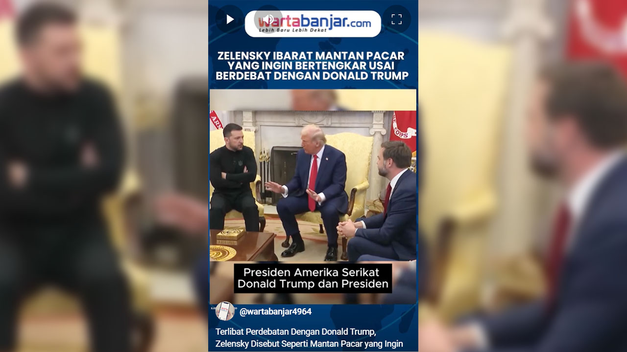 Presiden Amerika Serikat Donald Trump dan Presiden Ukraina Volodymyr Zelensky