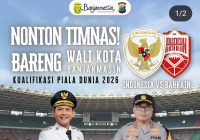 Hadiah Mesin Cuci, Nobar Timnas Indonesia vs Bahrain di Pemko Banjarmasin