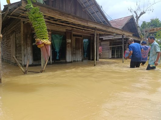 Sungai Balangan Meluap Lagi! Ratusan Rumah di Kecamatan Juai Terendam Banjir