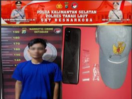 Diduga Pengedar Sabu, RS Diamankan Sat Resnarkoba Polres Tanah Laut
