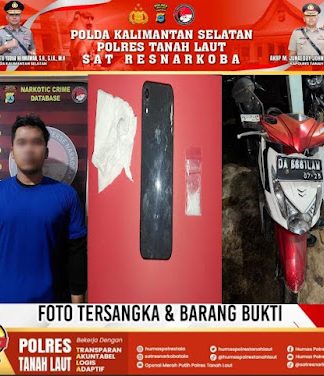Satu Lagi Pelaku Narkoba di Tanah Laut Berhasil Diringkus Polisi