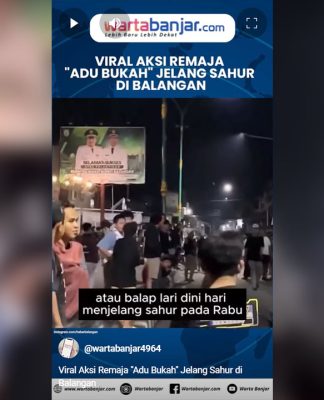 Viral Aksi Remaja "Adu Bukah" Jelang Sahur di Balangan