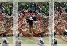 DETIK-DETIK Istri Bupati Balangan Nekat Terjun ke Sungai dari Bebatuan, Demi Bocah-bocah Desa!