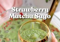 Resep dan Cara Bikin Es Strawberry Matcha Sago untuk Hidangan Takjil