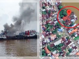 Video WhatsApp Viral: Api Membakar Kapal Tug Boat di LK Ilir, Banjarmasin