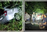 Mobil Kecelakaan Tunggal di Batu Betabang Karang Intan Dievakuasi Tim Gabungan