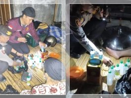 Grebek Warung di Tengah Malam! Polsek Batumandi Amankan Puluhan Botol Alkohol Murni