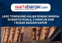 Lagi! Tongkang Hajar Rumah Warga di Barito Kuala, 2 Hancur dan 1 Rusak Bagian Dapur