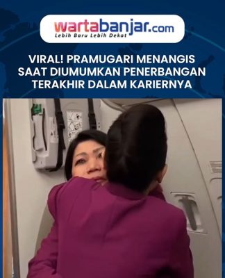 VIDEO - VIRAL! Pramugari Menangis saat Diumumkan Penerbangan Terakhir Dalam Kariernya