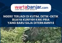 Ngeri! Terjadi di Kutim, Detik-detik Buaya Kunyah Kaki Pria yang Baru Saja Diterkamnya