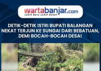 VIDEO - DETIK-DETIK Istri Bupati Balangan Nekat Terjun ke Sungai dari Bebatuan, Demi Bocah-bocah Desa!