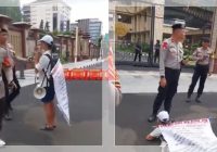 Seorang IRT Demo Sendirian di Mabes Polri, Tuntut Keadilan Usai Alami Dugaan Kriminalisasi oleh Polisi