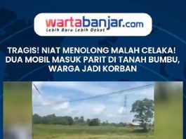 VIDEO - TRAGIS! Niat Menolong Malah Celaka! Dua Mobil Masuk Parit di Tanah Bumbu, Warga Jadi Korban