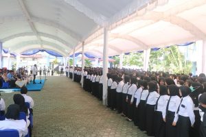 Pelantikan 657 CPNS dan PPPK Kabupaten Banjar dipimpin Bupati Saidi Mansyur, Kamis. (wartabanjar.com - Ist. DKSIP Banjar)