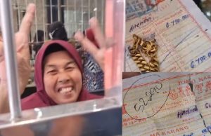 Viral ibu menjual emas yang dibeli tahun 2005 untung Rp45,3 juta. (wartabanjar.com - Ist. @hallopedia.id)