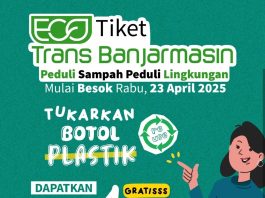 Naik Trans Banjarmasin Bisa Bayar Pakai Botol Plastik Bekas