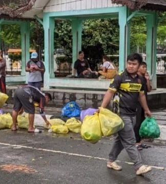 Sampah di 0 Km Usai Acara Lomba Ketangkasan BPK, Redbar Bergerak dan Sampaikan Maaf