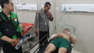 Korban penganiayaan berat oleh seorang mahasiswa di Palangka Raya Kalteng dirawat di rumah sakit akibat mengalami luka. (wartabanjar.com - Ist. Humas)
