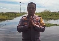 Jalan di Desa Tungkaran Menuju Makam Guru Banjar Indah Banjir, Jemaah Haul Diimbau Gunakan Jalur Alternatif