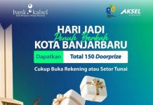Bank Kalsel Bagikan Doorprize untuk 10 Nasabah Beruntung Meriahkan HUT ke 26 Kota Banjarbaru