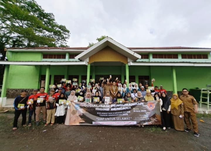Wujudkan Masyarakat Tangguh Bencana, Pemerintah Kecamatan Karang Intan Gelar Sosialisasi PRB
