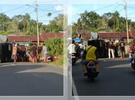 Gran Max Terbalik di BAS HST, Diduga Akibat Pecah Ban: Begini Kondisi Sopirnya