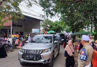 Pantauan Arus Lalu Lintas di Simpang 3 Dalam Pagar Ulu Menuju Lokasi Haul Datu Kelampayan