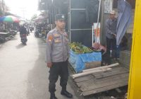 Jaga Kamtibmas Setelah Lebaran, Personel Polsek Tanjung Patroli di Pasar Tanjung