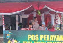 Siagakan Pos Pelayanan Mabuun, Polres Tabalong Jaga Kelancaran Arus Balik Lebaran