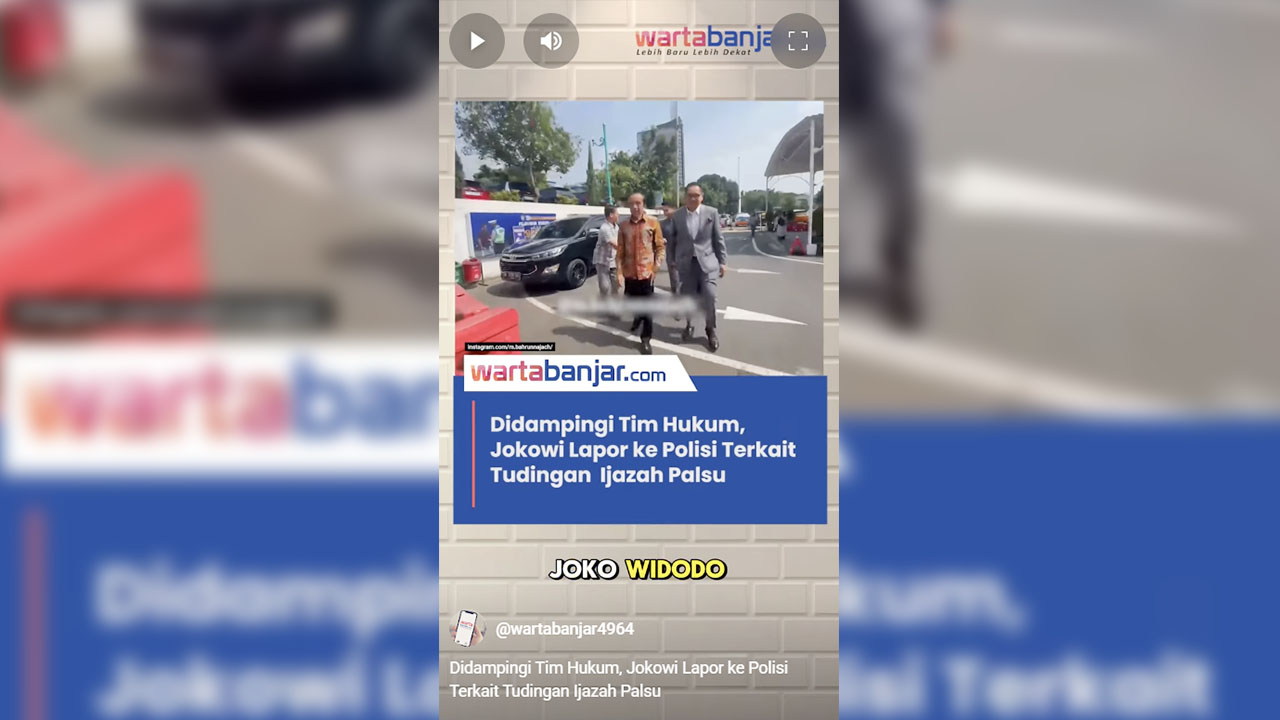 VIDEO - Didampingi Tim Hukum, Jokowi Lapor ke Polisi Terkait Tudingan Ijazah Palsu