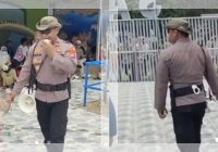 Aksi Humanis Kapolsek Banua Lawas, Bantu Bocah Kecil yang Terpisah dari Orang Tua